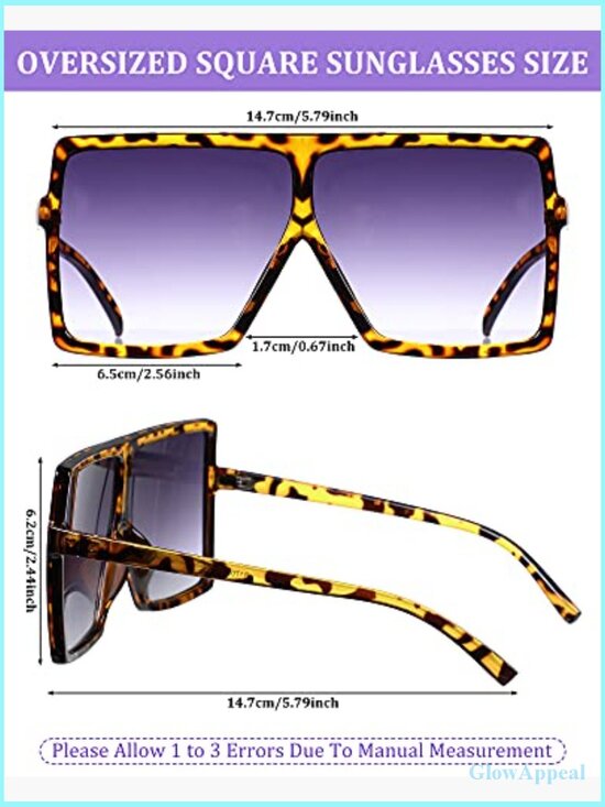 26 Pairs Square Oversized Sunglasses Flat Top Shades main image 4